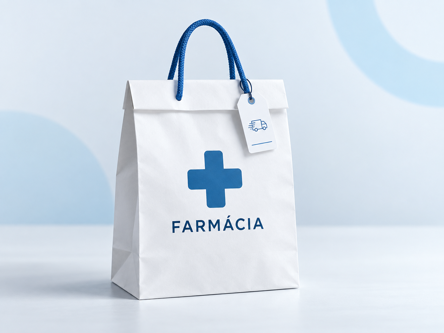 Saco de uma encomenda de medicamentos da farmácia